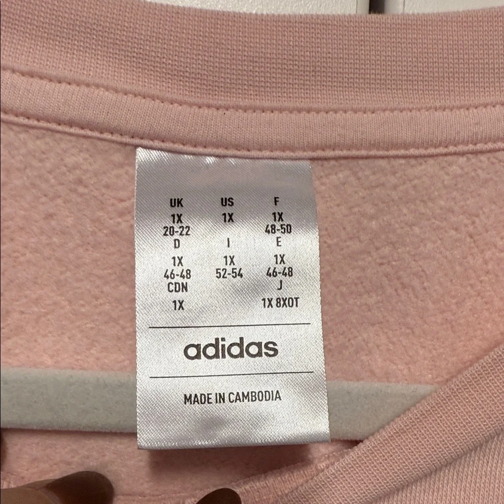 adidas Light Pink Crewneck Sweatshirt - Picture 2 of 4
